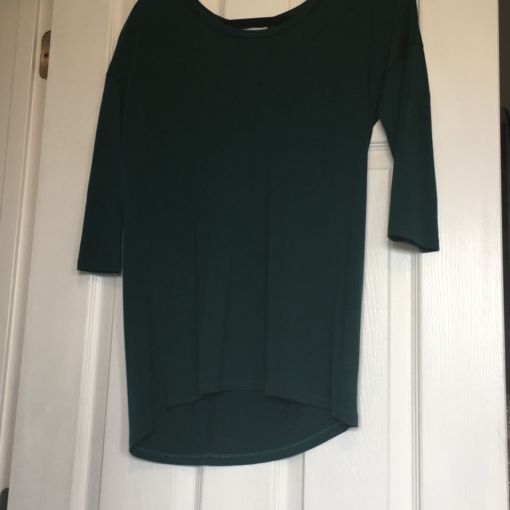 Zara 3/4 length sleeve green tee